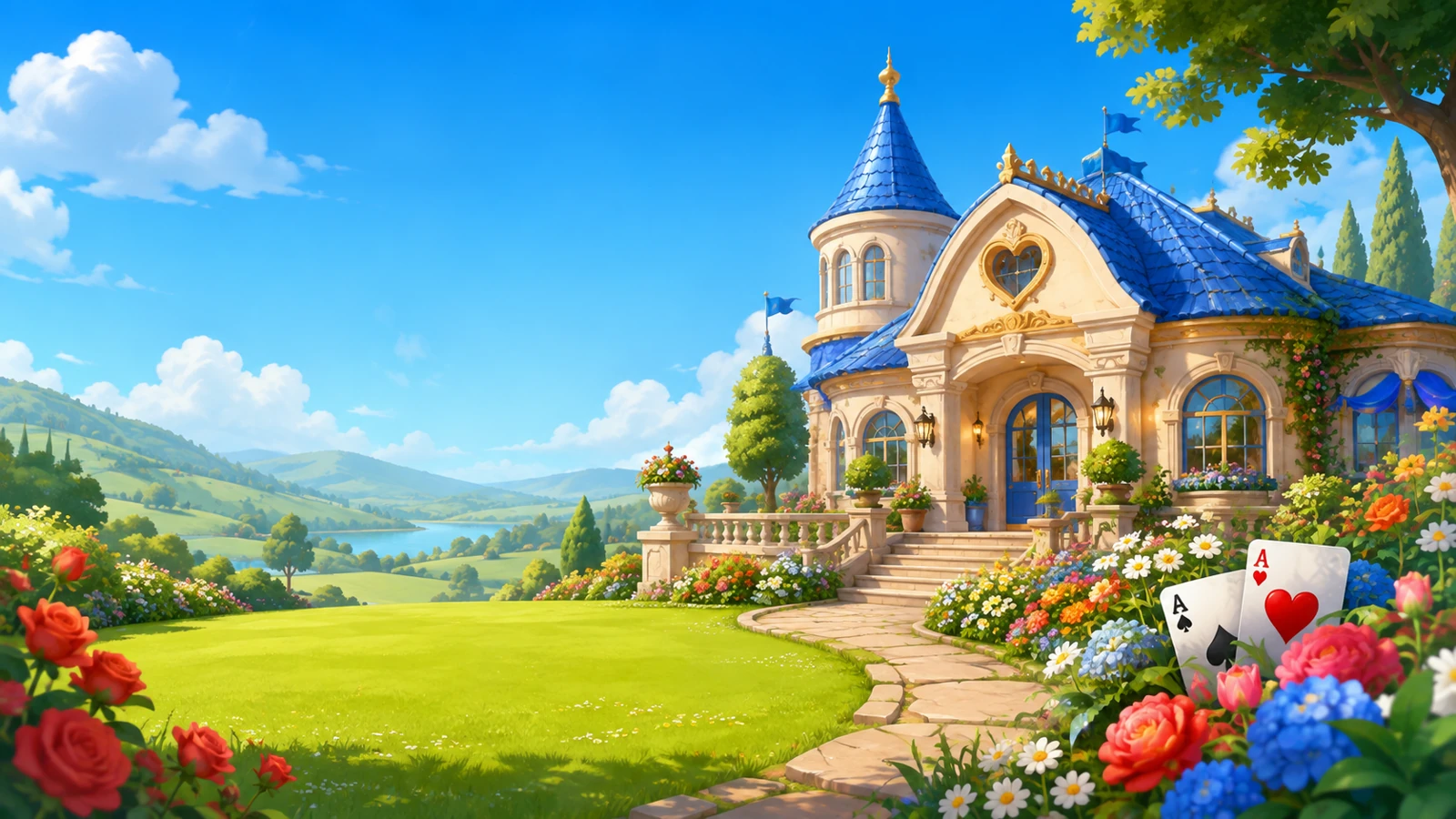 Solitaire: Artwork used in the Solitaire app; not a gameplay screenshot